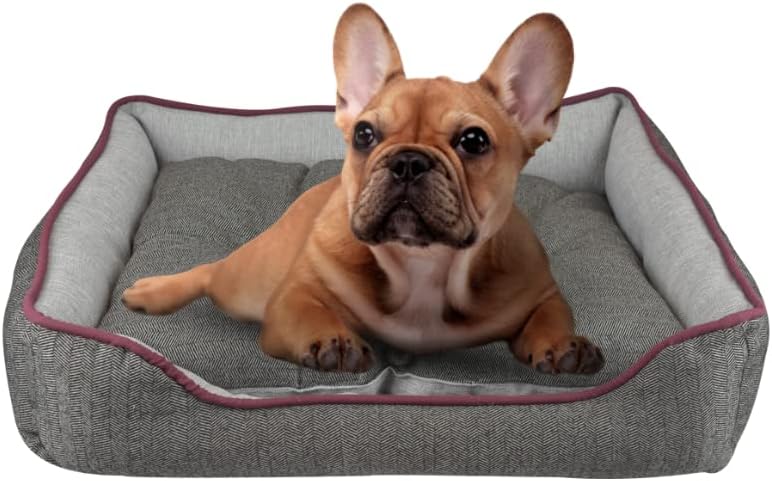Fancy Pets Cama Chesney para Perro, Resistente, Cojín Removible, Suave y Cómoda, Base impermeble, Fácil de Lavar, Color Gris - Imagen 4
