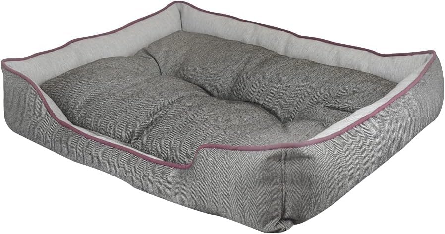 Fancy Pets Cama Chesney para Perro, Resistente, Cojín Removible, Suave y Cómoda, Base impermeble, Fácil de Lavar, Color Gris - Imagen 6