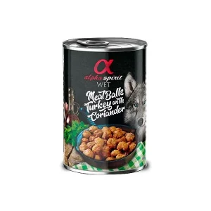 Alpha Spirit Albóndigas Pavo y Cilantro: Alimento Húmedo Premium y natural para Perros